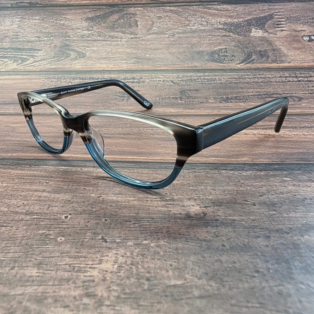 Scott Harris Europa SH286 Col.02 Cat Eyeglasses Grey‎ Brown Teal Ombre 51-16-140